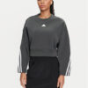 adidas Суитшърт Future Icons 3-Stripes IS3879 Зелен Loose Fit за Жени цена