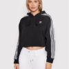 adidas Суитшърт adicolor Classics HC2016 Черен Relaxed Fit за Жени цена