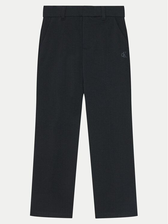 Calvin Klein Jeans Текстилни панталони IB0IB02341 Черен Slim Fit за Момчета цена