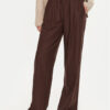 Marella Текстилни панталони Afona 2423136015 Кафяв Wide Leg за Жени цена