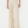 TWINSET Текстилни панталони 251TP2409 Бежов Wide Leg за Жени цена