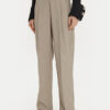 Vero Moda Текстилни панталони Meli 10319631 Бежов Straight Fit за Жени цена