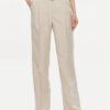 Vero Moda Текстилни панталони Nancy 10304626 Бежов Straight Fit за Жени цена
