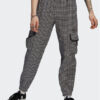 adidas Текстилни панталони Gingham HB9456 Черен Loose Fit за Жени цена