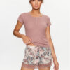 Hunkemöller Тениска на пижама Henley 203153 Кафяв Regular Fit за Жени цена