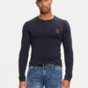 Versace Тениска с дълъг ръкав AUU01007 1A1001 Тъмносин Regular Fit за Мъже цена