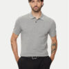 Boss Тениска с яка и копчета Pallas 50468362 Сив Regular Fit за Мъже цена