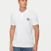 Calvin Klein Jeans Тениска с яка и копчета Monologo J30J325664 Бял Regular Fit за Мъже цена