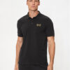 EA7 Emporio Armani Тениска с яка и копчета 8NPF14 PJVQZ 0208 Черен Regular Fit цвят на ниска цена