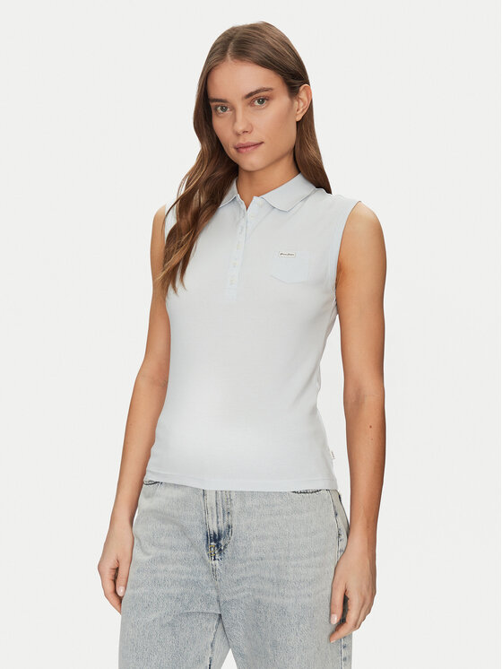 Тениска с яка и копчета Guess за Жени цена