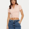 Guess Тениска с яка и копчета V5RP03 Z3LF0 Розов Regular Fit за Жени цена