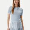 Guess Тениска с яка и копчета V5GP00Z3D60 Син Slim Fit за Жени цена