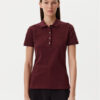 Lacoste Тениска с яка и копчета PF5462 Бордо Slim Fit за Жени цена