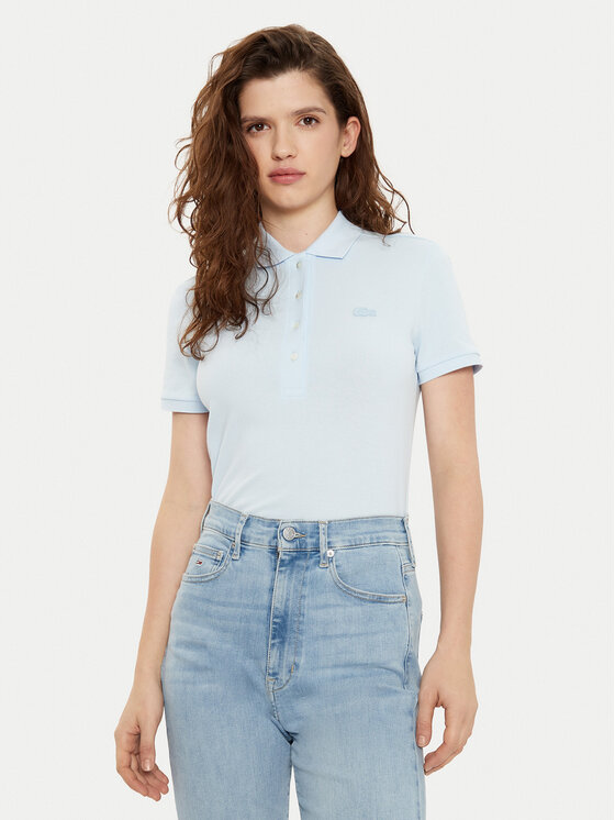 Тениска с яка и копчета Lacoste за Жени цена