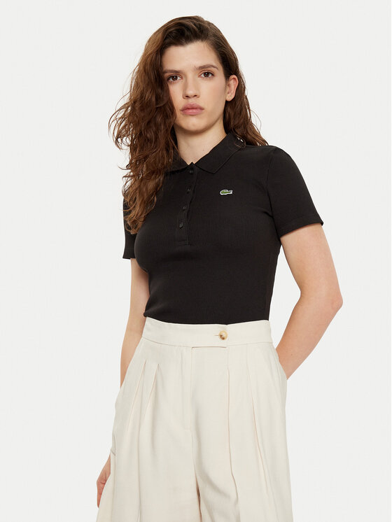 Тениска с яка и копчета Lacoste за Жени цена