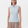 Lacoste Тениска с яка и копчета PF5445 Светлосиньо Slim Fit за Жени цена