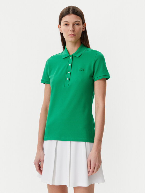 Тениска с яка и копчета Lacoste за Жени цена