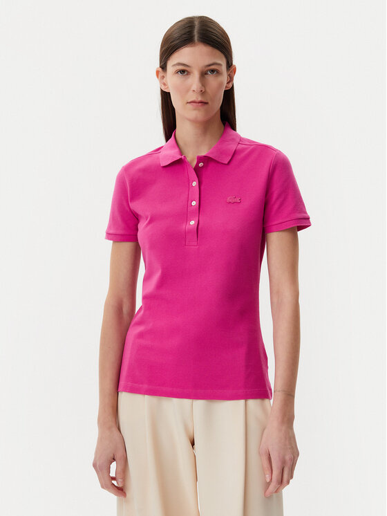 Тениска с яка и копчета Lacoste за Жени цена