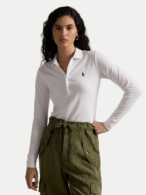 Тениска с яка и копчета Polo Ralph Lauren за Жени цена