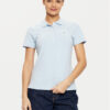Tommy Hilfiger Тениска с яка и копчета WW0WW43930 Светлосиньо Slim Fit за Жени цена