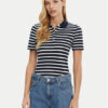 Tommy Hilfiger Тениска с яка и копчета 1985 WW0WW43225 Тъмносин Slim Fit за Жени цена