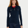 Тениска с яка и копчета Tommy Hilfiger за Жени цена
