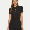 Tommy Hilfiger Тениска с яка и копчета WW0WW44446 Черен Slim Fit за Жени цена