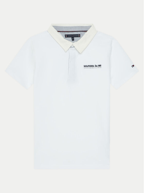 Тениска с яка и копчета Tommy Hilfiger за Момчета цена