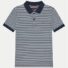 Tommy Hilfiger Тениска с яка и копчета KB0KB09333 Тъмносин Regular Fit цвят на ниска цена