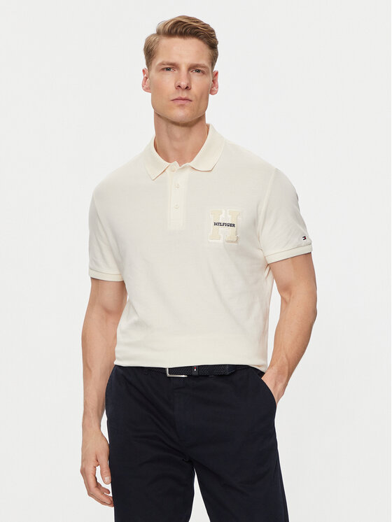 Тениска с яка и копчета Tommy Hilfiger за Мъже цена