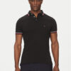 Tommy Hilfiger Тениска с яка и копчета Tipped MW0MW37346 Черен Slim Fit за Мъже цена
