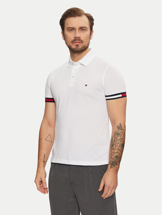 Тениска с яка и копчета Tommy Hilfiger за Мъже цена
