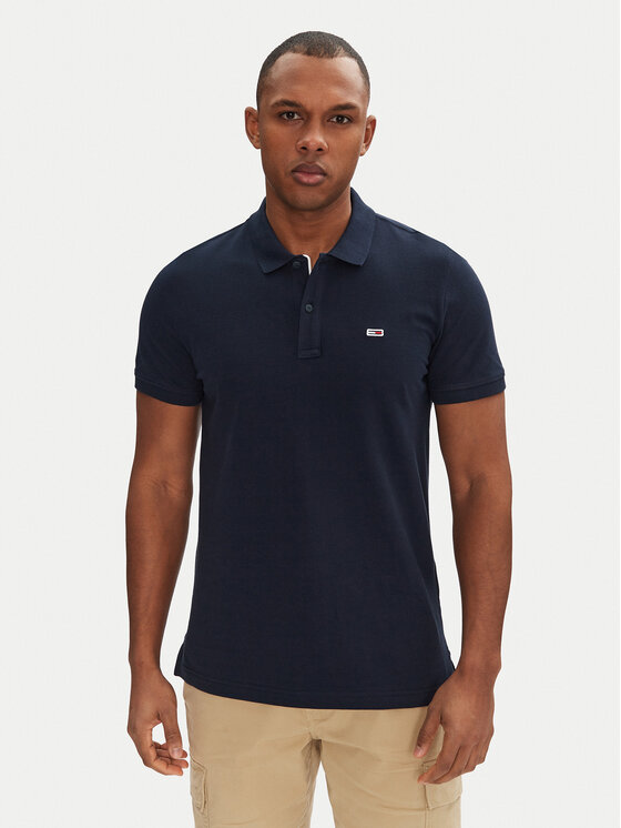 Тениска с яка и копчета Tommy Jeans за Мъже цена