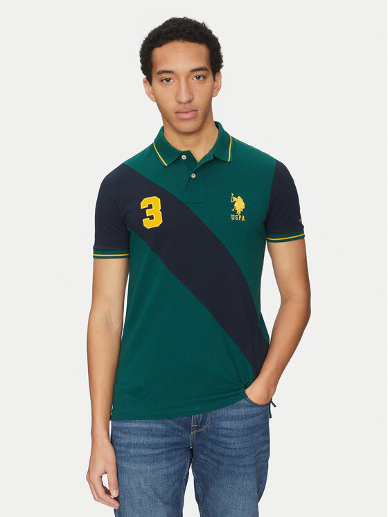 Тениска с яка и копчета U.S. Polo Assn. за Мъже цена