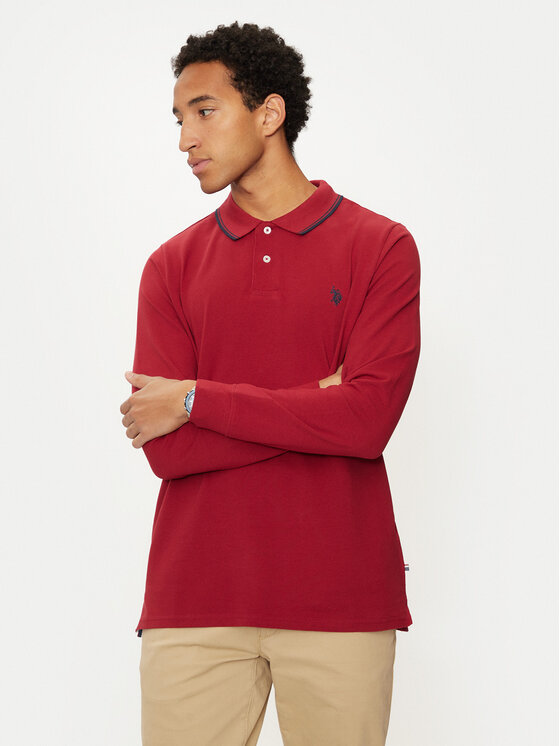 Тениска с яка и копчета U.S. Polo Assn. за Мъже цена