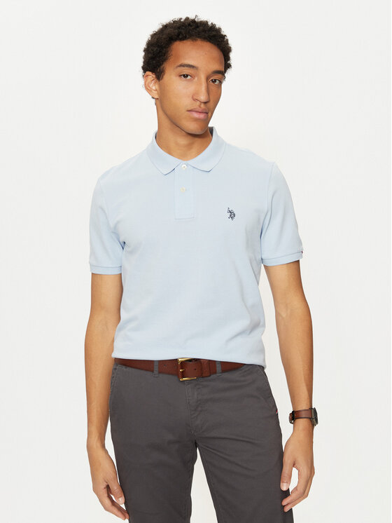 Тениска с яка и копчета U.S. Polo Assn. за Мъже цена