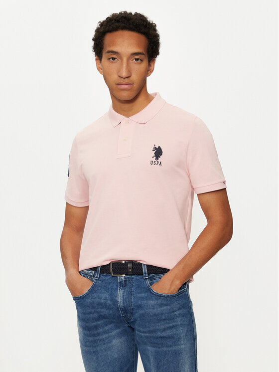 Тениска с яка и копчета U.S. Polo Assn. за Мъже цена
