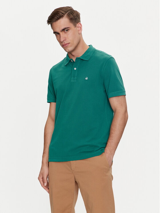 Тениска с яка и копчета United Colors Of Benetton за Мъже цена