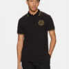 Versace Jeans Couture Тениска с яка и копчета 78GAGT00 Черен Regular Fit за Мъже цена