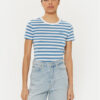 BOSS Тишърт C_Esla_Striped 50504192 Син Regular Fit за Жени цена