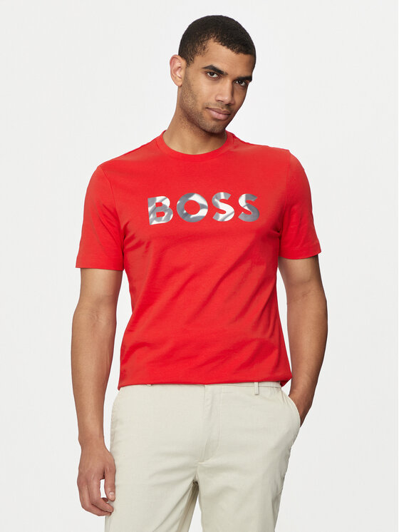 Boss Тишърт Thompson 15 50513382 Червен Regular Fit за Мъже цена