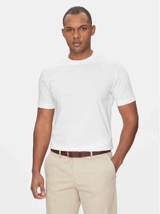 BOSS Тишърт H-Tessler 17 50523931 Бял Slim Fit за Мъже цена