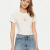 Calvin Klein Jeans Тишърт Gradient J20J224982 Бял Slim Fit за Жени цена