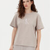 Calvin Klein Jeans Тишърт Monologo J20J224798 Сив Relaxed Fit за Жени цена