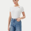 DKNY Тишърт P51H8APJ Бял Regular Fit за Жени цена