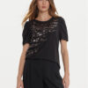 DKNY Тишърт P4MHTXVW Черен Regular Fit за Жени цена