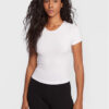 Gina Tricot Тишърт Basic 17957 Бял Slim Fit за Жени цена