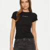 Guess Jeans Тишърт W5RI57 KA0H1 Черен Slim Fit за Жени цена