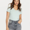 Guess Тишърт W2YI45 J1314 Зелен Slim Fit за Жени цена