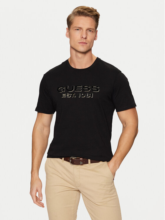 Guess Тишърт M5RI50 K9RM1 Черен Regular Fit за Мъже цена